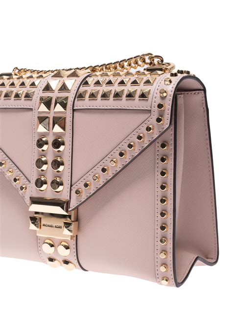 michael kors whitney tote bag|michaelkhorsbeigecolorleatherquiltedlookchainandleatherstrap.